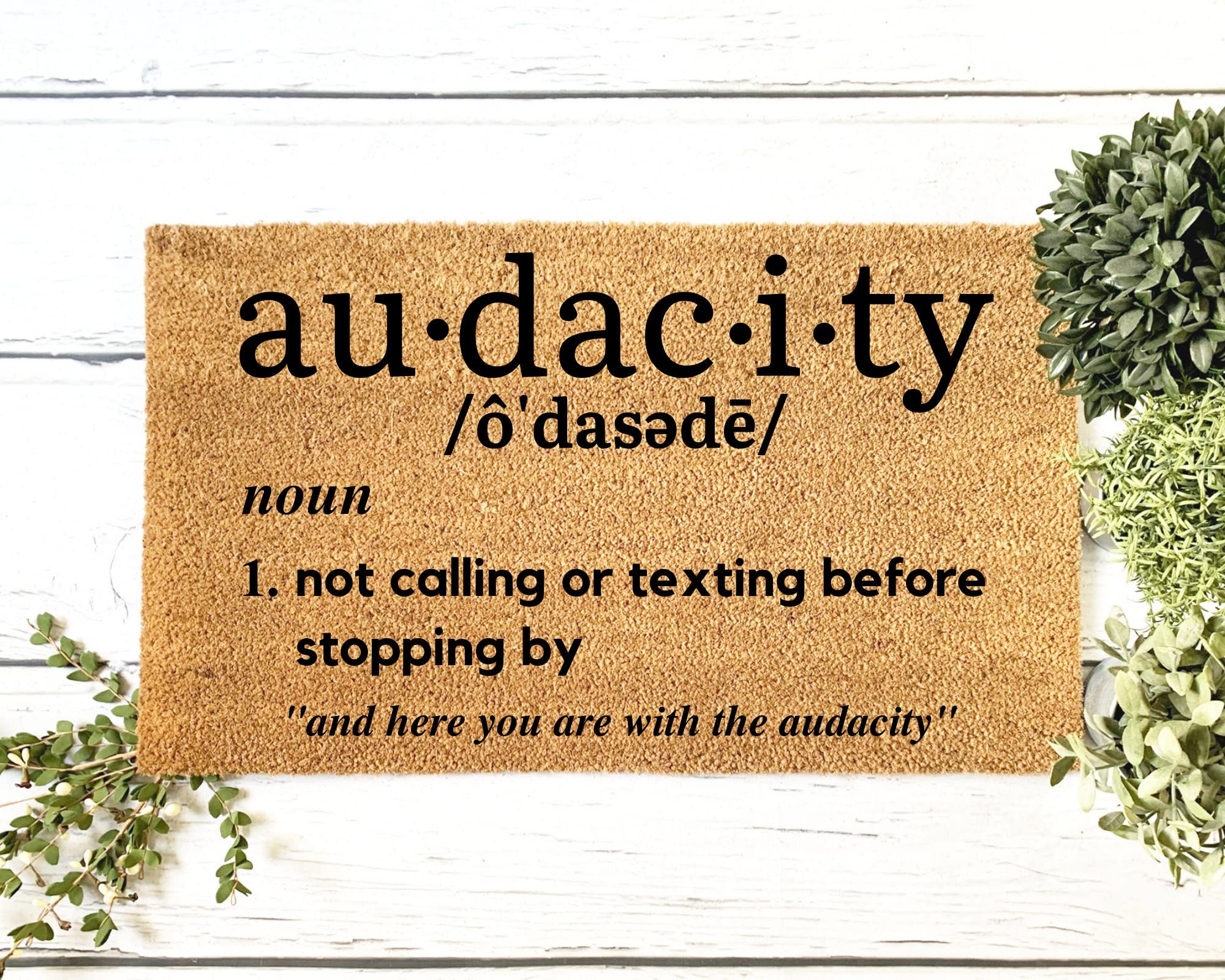 Amazon.com: Audacity Welcome Mat - Funny Housewarming Gift